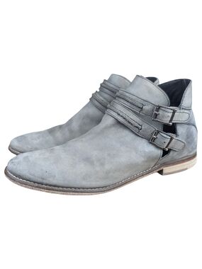 Free People Braeburn Boho Distressed Leather Buckle Ankle Booties EU 40 9.5/10